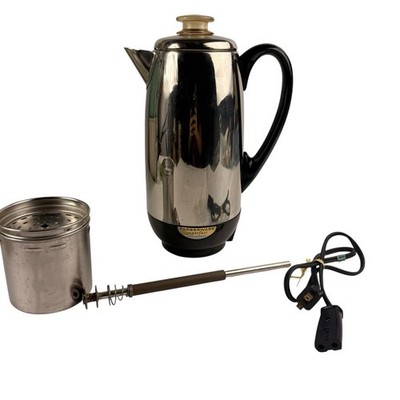 Vintage Farberware Superfast Percolator Electric Coffee Pot 12 Cup Automatic 142
