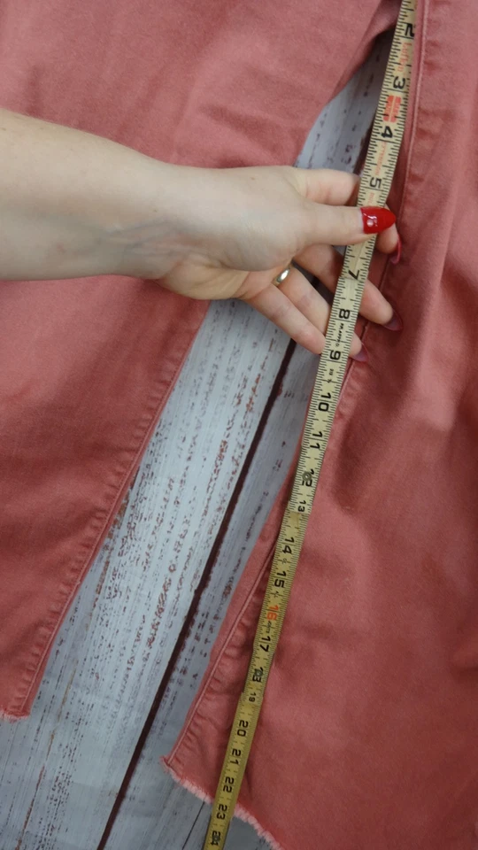 Sonoma Goods For Life Wide Leg Crop Pants Womens 14 Pink Raw Hem - Image 4 of 4