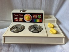 Vintage 1978 Fisher Price Glow Magic Burners Stove Top Toy, 919, Pretend Play