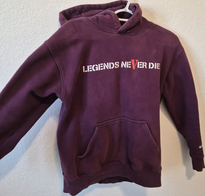 Juice Wrld x Vlone Legends Never Die Pullover Hoodie Purple Graphic S