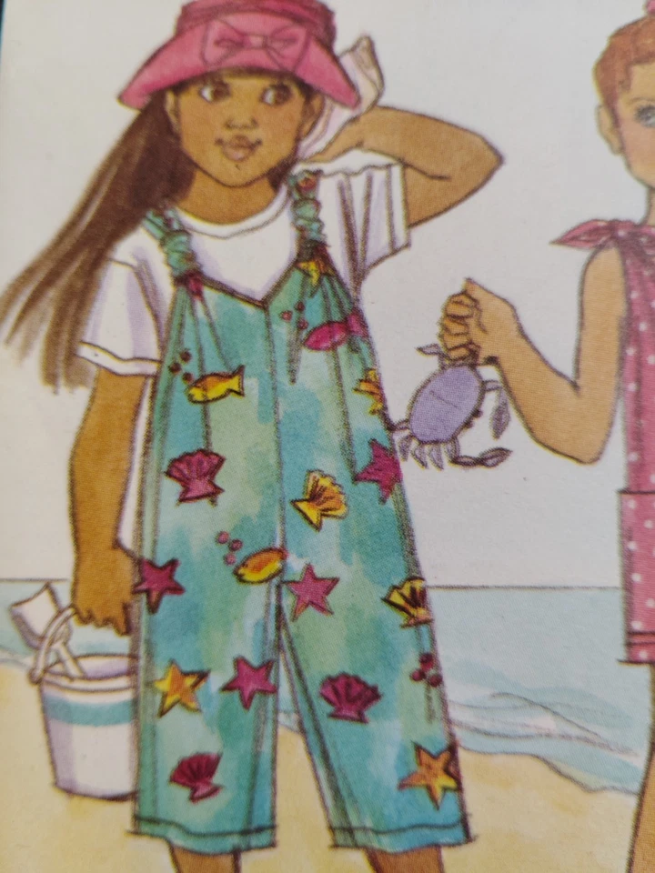 Комбинезон для девочек SX S M L Butterick Busybodies 6814 швейный узор летние шорты - Изображение 2 из 4