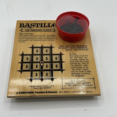 Vintage 1989 Wooden Bastille Prisoners Escape Puzzle Ventures Puzzles And Games