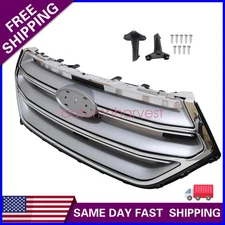 Fit For 2015 2016 2017 2018 Ford Edge Front Upper Bumper Grill Grille Chrome New