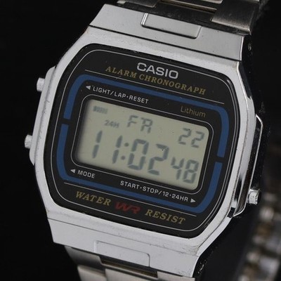 Casio A164W QZ Digital Herrenuhr Geprüfter Funktionszustand