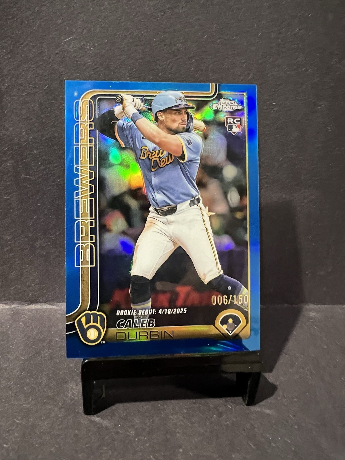 2025 Topps Chrome Update Series - Caleb Durbin #USC112 Blue Refractor /150 (RC)