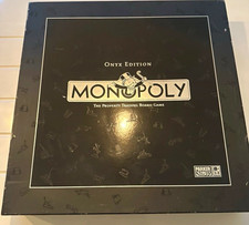 Parker Monopoly Onyx Deluxe Edition Board Game 1999 2+ Players Age 8+ 47721