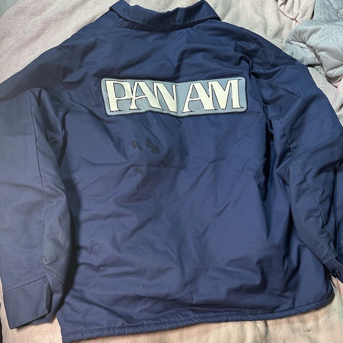 PAN AM AIR ネイビー クルージャケットMサイズ Pan Am Logo Lined Zip Jacket – Airline Employee Shop
