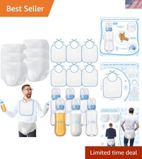 6 Sets Bottle Chug Baby Shower Games Juegos Para Plastic Baby Bottles Bibs Di...