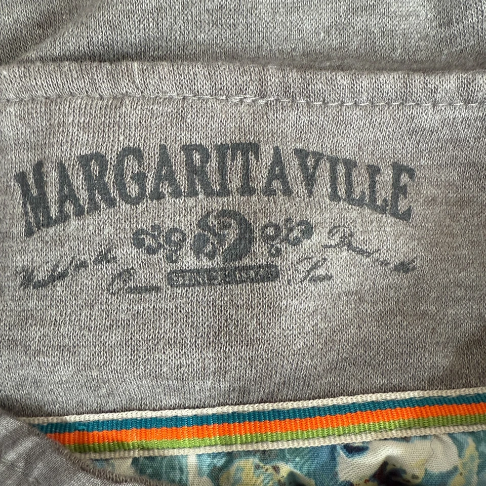 Margaritaville Sweatshirt Mens XL Gray Jimmy Buffet Long Sleeve 1/4 Zip Pullover - Image 3 of 4