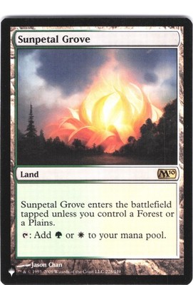 Sunpetal Grove #228 The List - Core Set 2010 Regular Rare