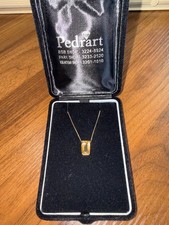 4K Imperial Topaz pendant 18 carat gold chain...