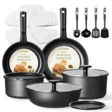 19Pcs Pots and Pans Set Non Stick, Cookware Set Detachable Handle, Nonstick I...