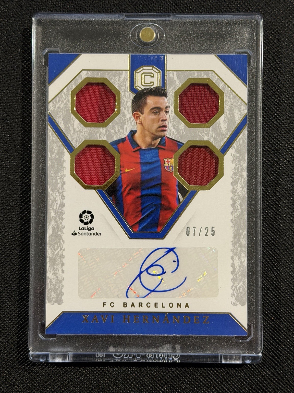 2019-20 Panini Chronicles Xavi Hernandez Cornerstones Patch Auto /25 Gold