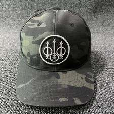 Beretta Trident Trucker Snapback Camo Black Mesh Hat Adjustable One Size Retro