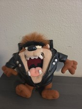 Taz the Tasmanian Devil Plush with Leather Jacket 1995 Tyco Industries Approx 8"