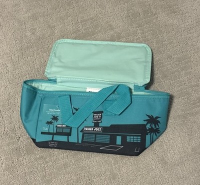Trader Joe's Mini Insulated Tote Lunch Box Bag Teal Green LIMITED EDITION NWT