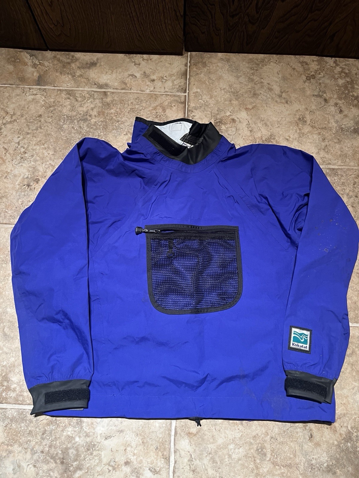 Paddling Boating Jacket Blue Made In Usa Pullover