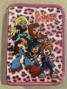 Vintage Y2K Bratz Mini Binder Hot Pink Leopard Print 2002