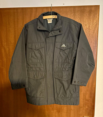 adidas Unisex Kinder Jacke Grau Gr. 140 mit Reißverschluss, Langarm