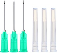 100 Pack 21Ga 1 Inch Sterile Disposable Injection Needle with Cap for Scientific