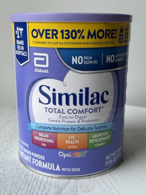 Similac Total Comfort Milk Based Infant Baby Powder | 29.8oz Powder | Exp 2/2026