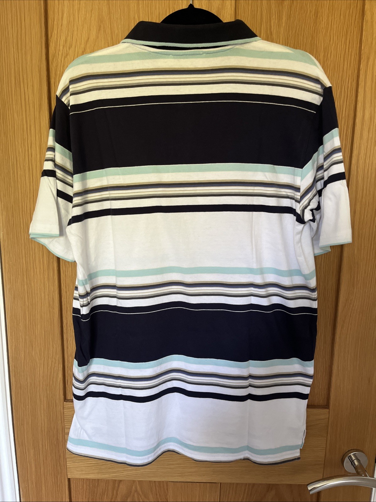 SAINT LAURENT Polo uomo YSL Pour Homme colore navy blu e bianco taglia XL