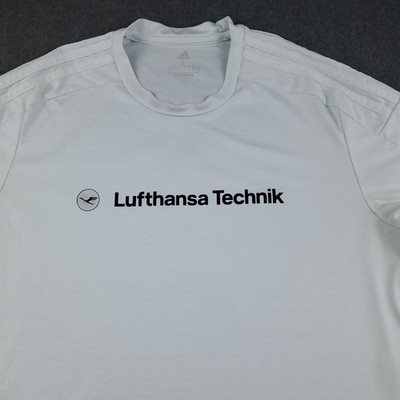 Adidas Aeroready Lufthansa Technik T-Shirt Men's Size Large White 