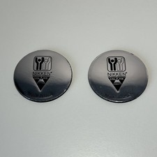 Vintage 2 Nikken Kenko Silver Mini Round 1.5" Dia Promo Pad Magnet LT USE