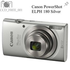 Canon PowerShot ELPH 180 Digital Camera 20MP 8x Optical Zoom Silver Auto Focus