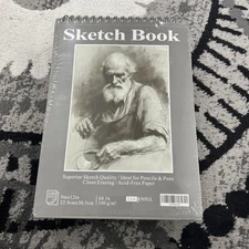 Premium 120gsm Sketch Book - 9"x12" Spiral Bound Drawing Pad 1 Pack of 100 Sh