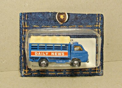1974 Tomy Pocket Cars Nissan Caball Truck DAILY  NEWS  Unopened On Cut Card