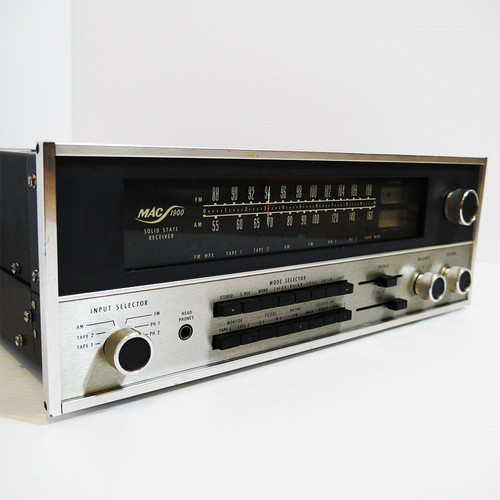 McIntosh MAC1900 Vintage Stereo Receiver Audio Amplifier with Wood Case Used
