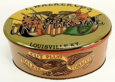 Walker Cut Plug Tobacco Dose Blechdose Universal Louisville KY Blechkiste