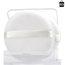 Luxury Velour Powder Puff Set   2 Large 4.33  Puffs with Containers for Smoot...