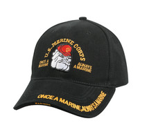 MARINE CORPS BULLDOG EMBROIDERED LOW PROFILE HAT CAP