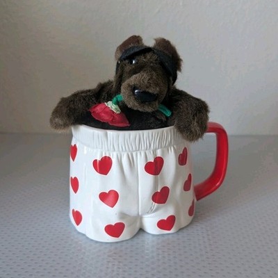 Applause Casanova Coyote Ceramic Figurine Valentine Hearts Collection 1990
