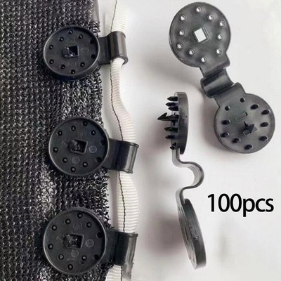 100x Sunshade Hook Clips Lightweight Greenhouse Shade Cloth Clips Lock Grip