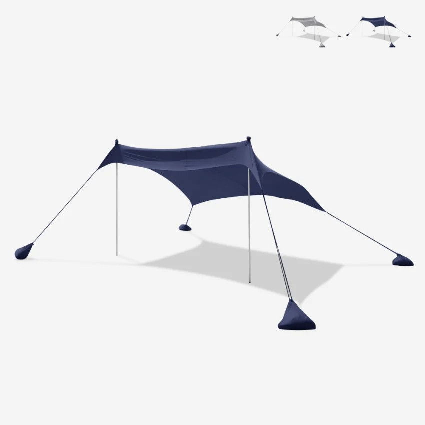 Tente de plage anti-UV Formentera grand parasol pliable 2.3m