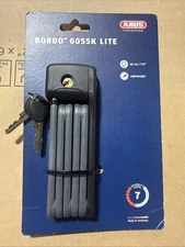 Abus ABUS Bordo uGrip Lite Mini 6055 Keyed Folding Lock 60cm Black A1605501 NEW