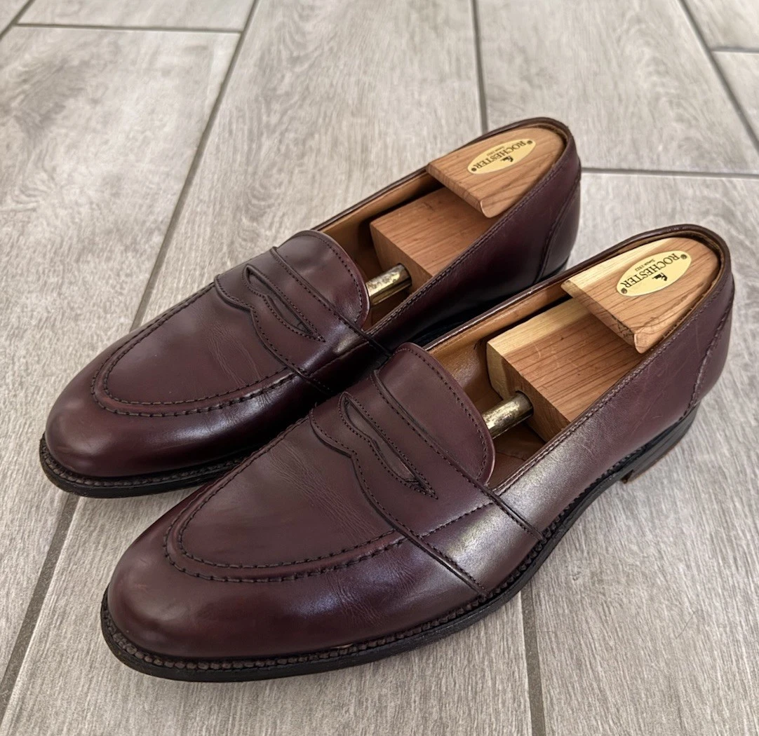 Alden 6849 Brown Full Strap Penny Loafers Men 11.5 B/D Made USA alden full strap products for sale | eBay main image 4