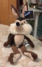 Wile E Coyote Bean Bag Plush Warner Bros Studio Store Looney Tunes 1998 NWT