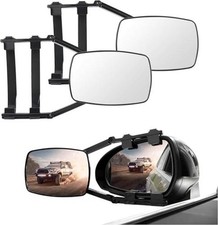 2pcs Clamp Tow Mirrors With Securely Fastenedhdadjustable Towing Mirrors For
