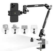 21 Inch Magic Arm Clamp Kit C Clamp Overhead Desk Camera Mount 1/4 3/8 Screw