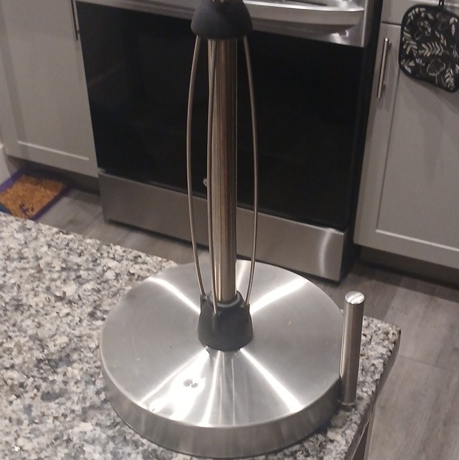 Lifetime Brands Freestanding Stainless Steel Paper Towel Holder Weighted Base