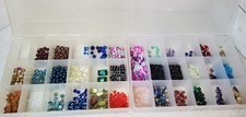 2 Plano Storage Containers w Bead Bracelets Lot Craft Jewelry Organizer...