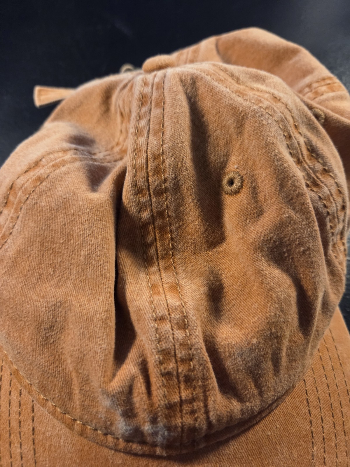 Solid Blank Red Orange  Adjustable Cap Hat - image 4