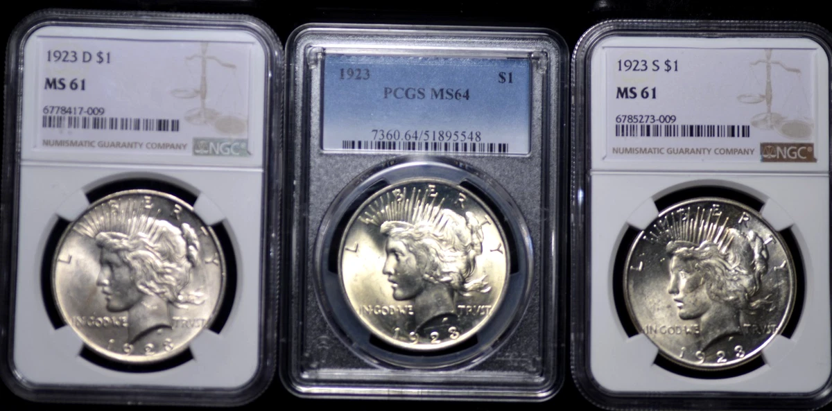 MS 64 Graded 1923 Year Peace Dollars (1921-1935) for sale | eBay