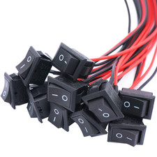 /10Pcs Rocker Switch AC 6A/250V 10A/125V SPST 2 Pins 2 Position On/Off Car Boat