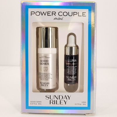 Sunday Riley Power Couple Mini Good Genes Treatment .27 Oz Luna Night Oil .17 Oz