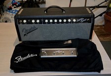 Cabezal amplificador de tubo Fender Super-Sonic 22 con cubierta antipolvo para guardabarros e interruptor de pie 🤘